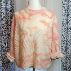 Pink tie-dyed sweater